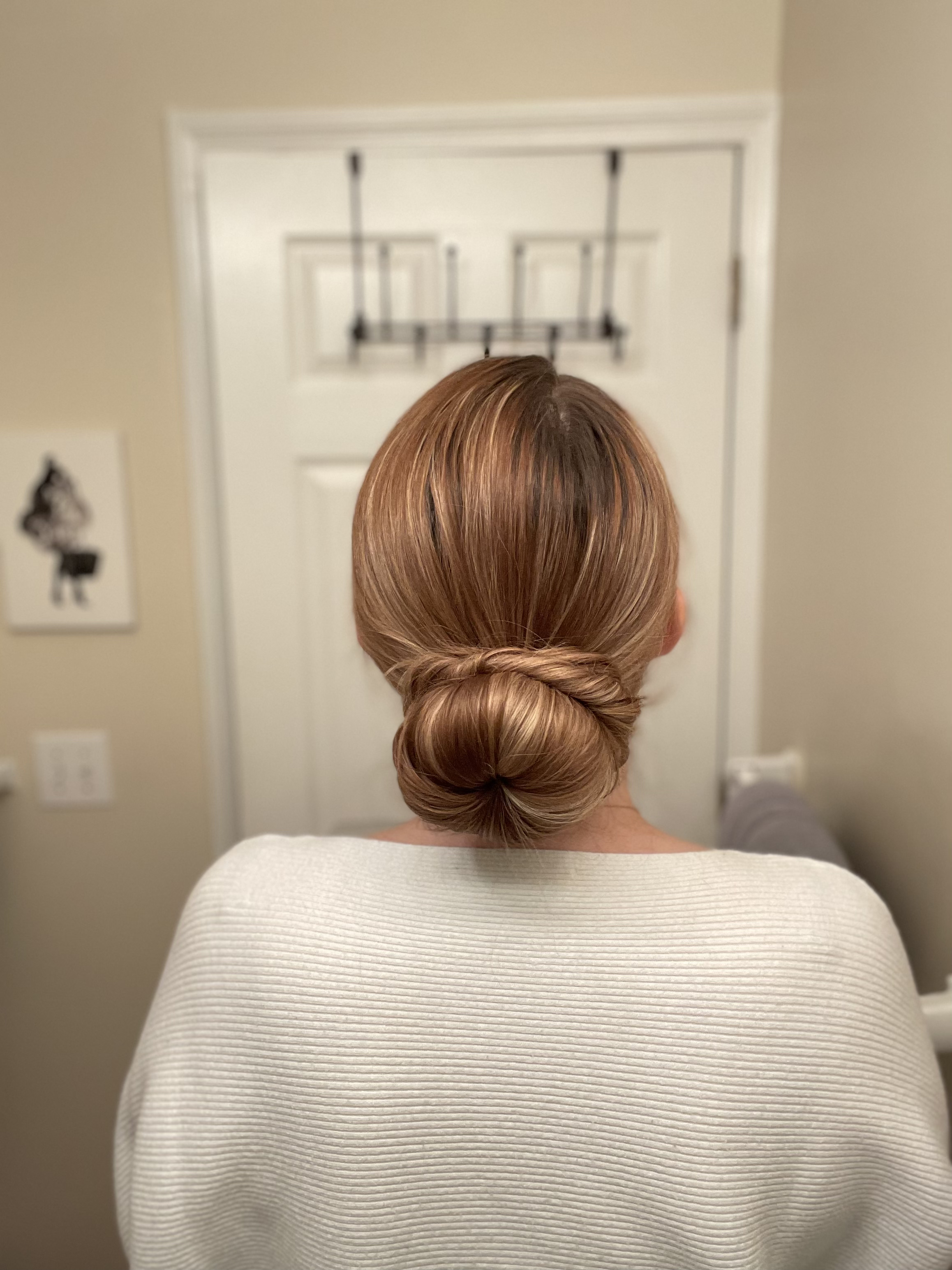 Simple bun hairstyle
